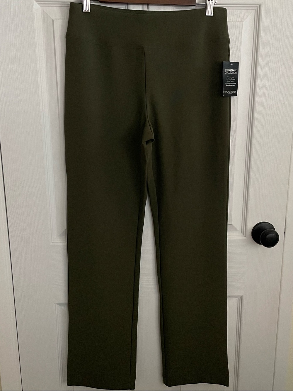 NWT Boston Proper Beyond Travel high rise pant Olive Night Green size S